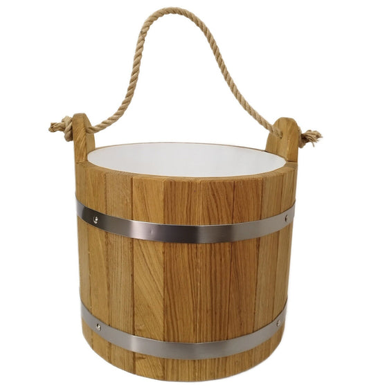 Oak sauna Bucket 20 L with rope
