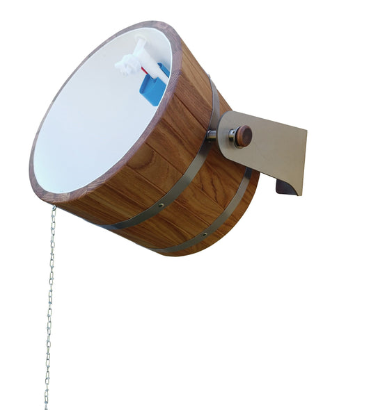Sauna extreme shower 30l (oak) stainless steel wall holders