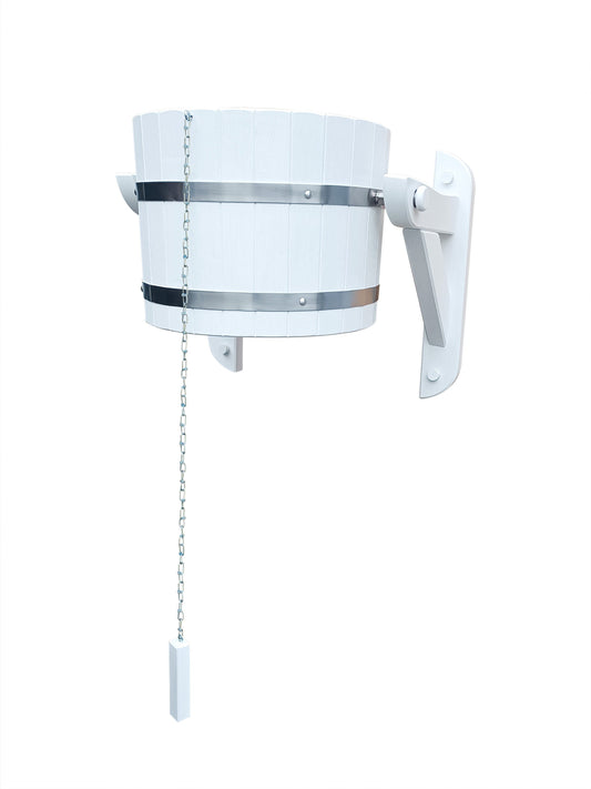 White oak sauna bucket shower 20l
