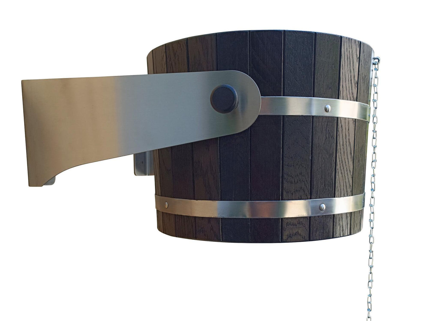 Black sauna waterfall bucket 12l/ 20l/30l (stainless steel holders)